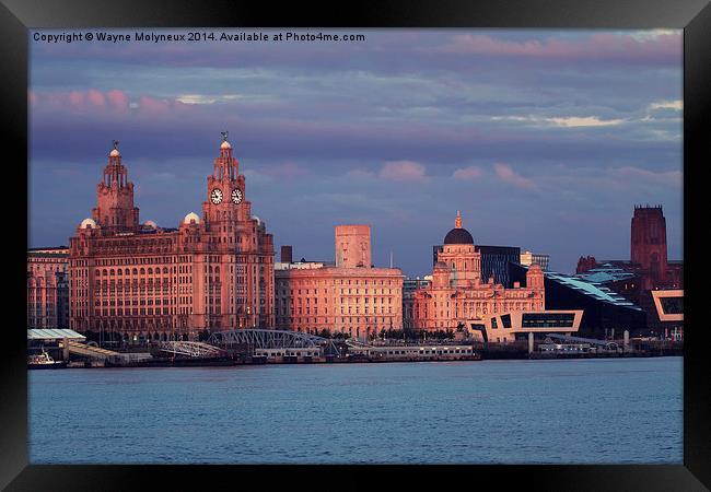 Liverpool River Mersey Framed Print by Wayne Molyneux