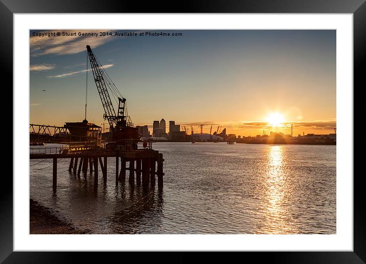  Evening by the Thames Framed Mounted Print by Stuart Gennery