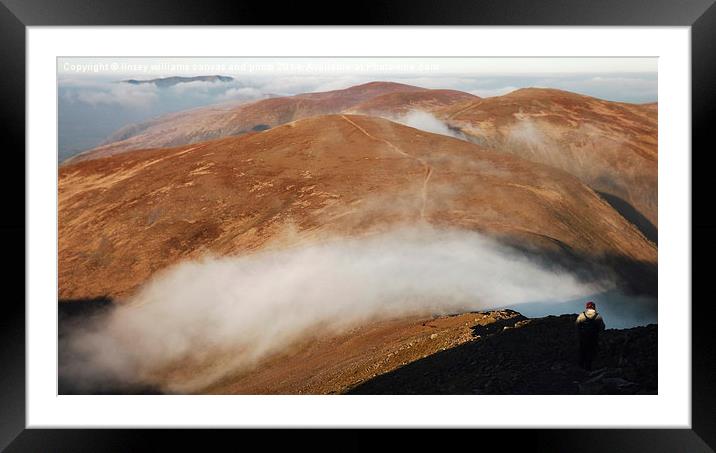  From Helvellyn Framed Mounted Print by Linsey Williams