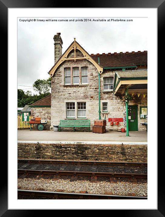  The Station At Corfe Framed Mounted Print by Linsey Williams