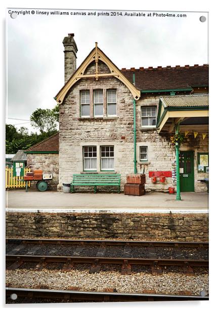  The Station At Corfe Acrylic by Linsey Williams