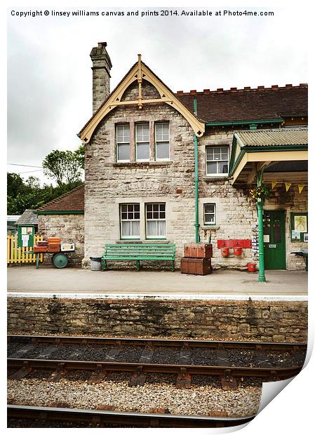  The Station At Corfe Print by Linsey Williams