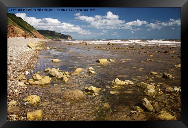  Between Weston Mouth and Branscombe Framed Print by Pete Hemington