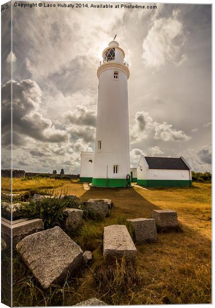 Lighthouse in Keyhaven Canvas Print by Laco Hubaty
