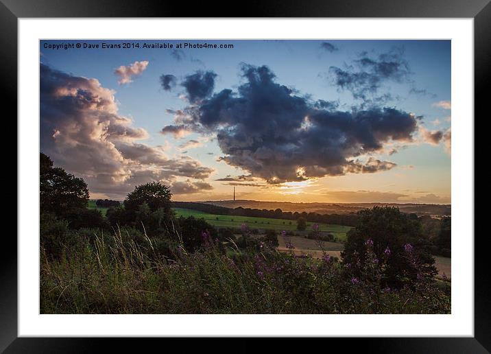 Yorkshire Sculpture Park Sunset Framed Mounted Print by Dave Evans