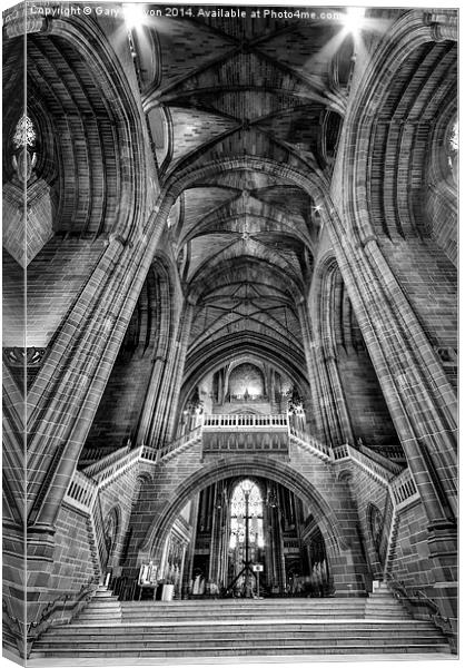  Liverpool Cathedral Canvas Print by Gary Kenyon