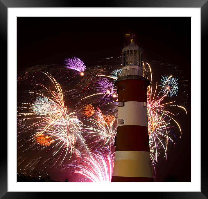  Smeatons Fireworks Framed Mounted Print by Richard Taylor
