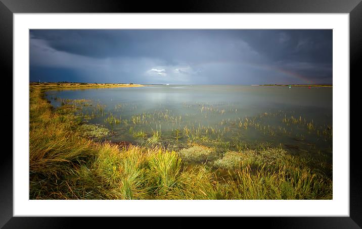  Rainbow over the Swale Framed Mounted Print by Ian Hufton