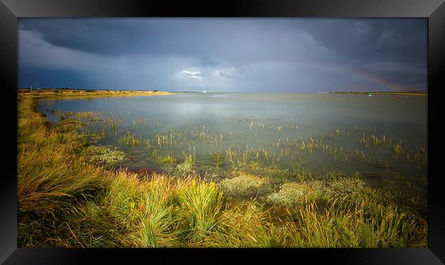  Rainbow over the Swale Framed Print by Ian Hufton