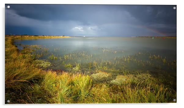  Rainbow over the Swale Acrylic by Ian Hufton