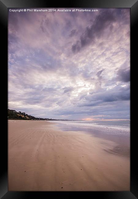  Canford Cliffs Beach Framed Print by Phil Wareham