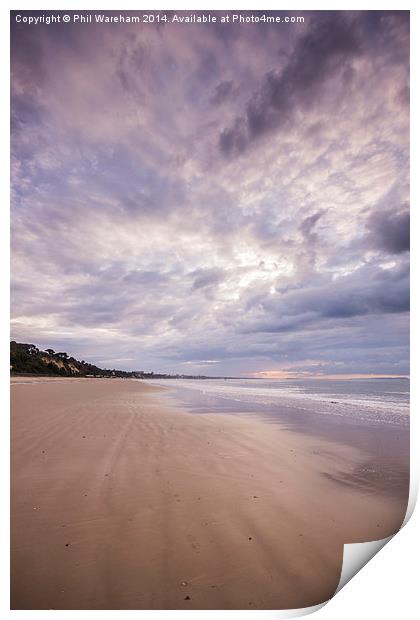  Canford Cliffs Beach Print by Phil Wareham