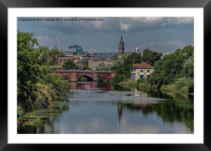  The Clyde Glasgow Framed Mounted Print by John Hastings