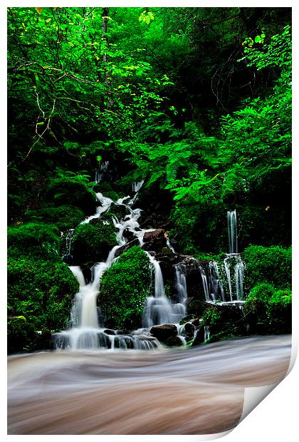  Waterfall at Reelig Print by Macrae Images