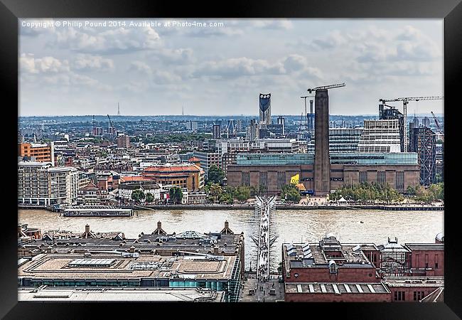  London - South of the River view from St Paul's C Framed Print by Philip Pound