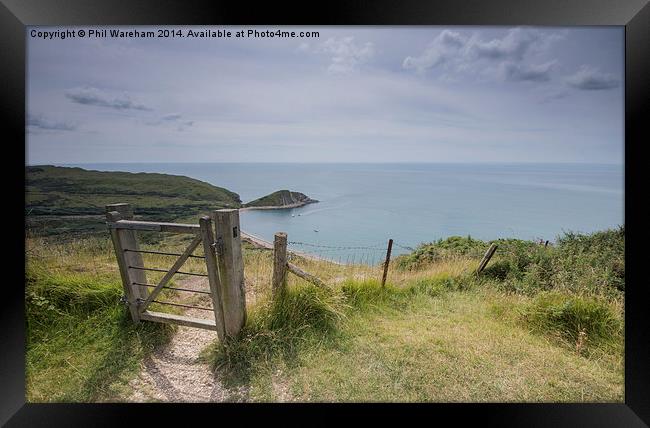  Worbarrow Bay from the Top Framed Print by Phil Wareham