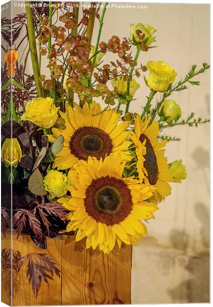  Sunflower arrangement Canvas Print by Brian Fry