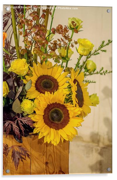  Sunflower arrangement Acrylic by Brian Fry