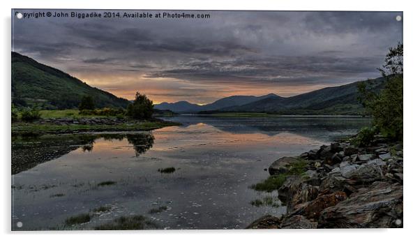  Loch Leven Sunset Acrylic by John Biggadike