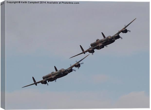  Lancaster Pair Canvas Print by Keith Campbell