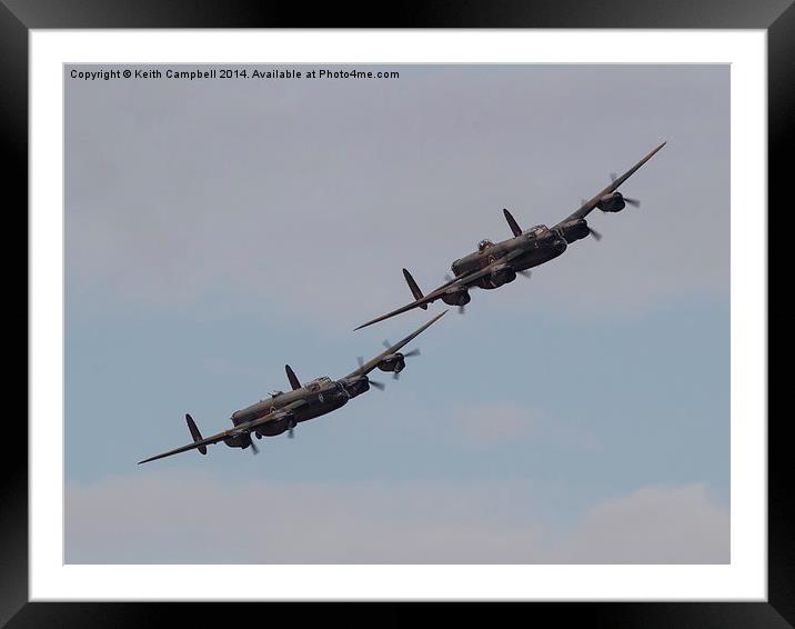  Lancaster Pair Framed Mounted Print by Keith Campbell