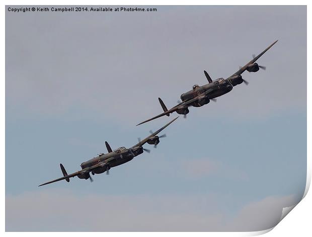  Lancaster Pair Print by Keith Campbell