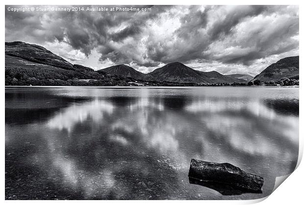  Loweswater Reflection Print by Stuart Gennery