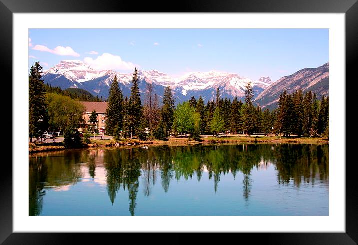 Reflections from Banff Framed Mounted Print by Judith Lightfoot