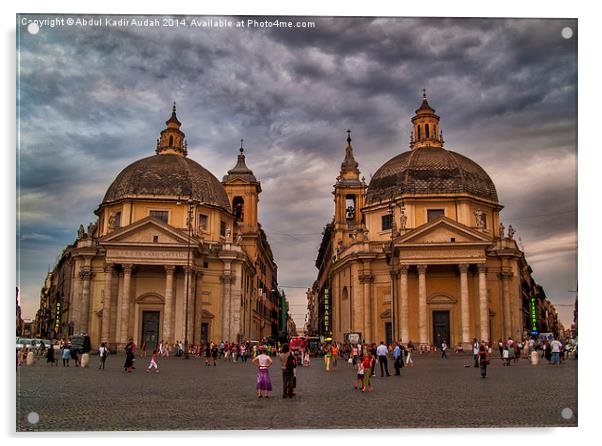  Summer evening at Piazza del Popolo Acrylic by Abdul Kadir Audah