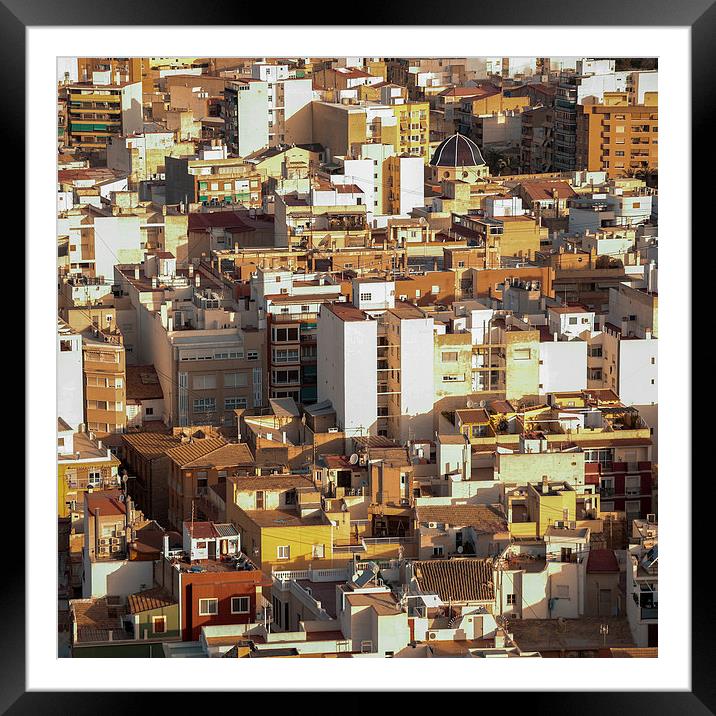  Cityscape Alicante Framed Mounted Print by Scott Maloney