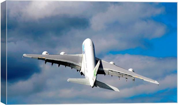  Airbus A380  Canvas Print by Judith Lightfoot