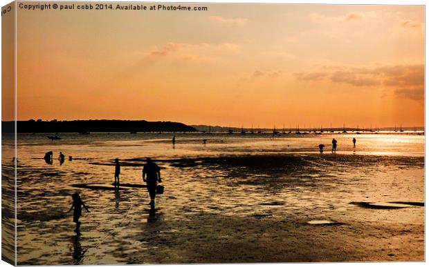  Life on the beach. Canvas Print by paul cobb