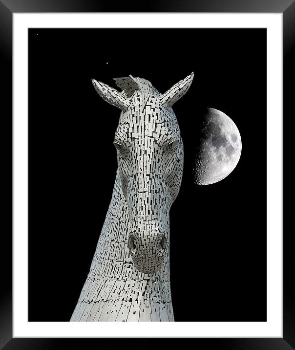  Lunar Kelpie Framed Mounted Print by Stuart Jack