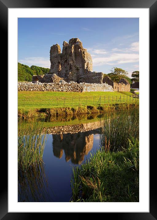Ogmore Castle Reflections Framed Mounted Print by Darren Galpin