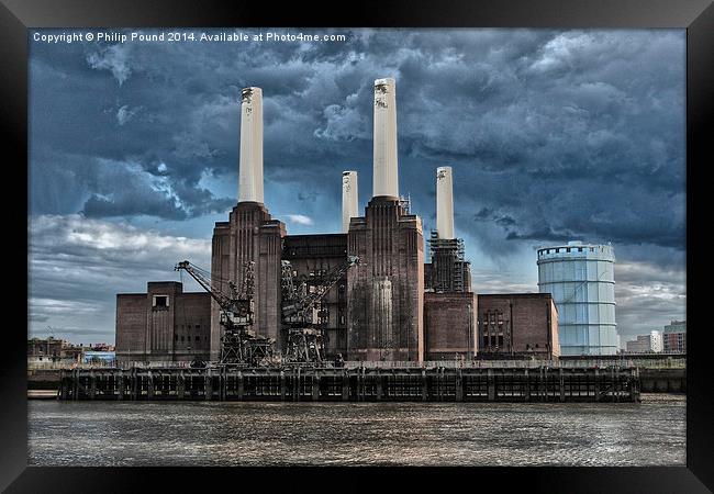  Battersea Power Station in London Framed Print by Philip Pound