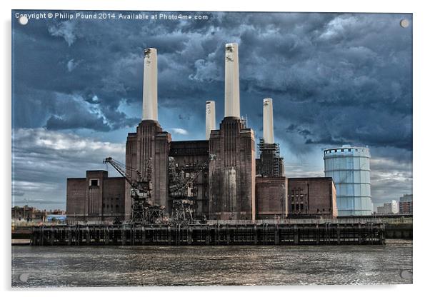  Battersea Power Station in London Acrylic by Philip Pound