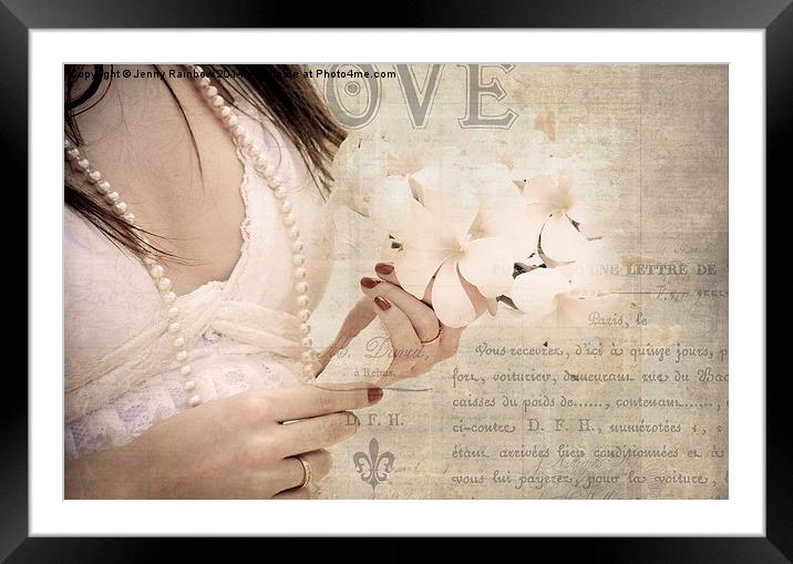  The Words You Say. Love Letters Framed Mounted Print by Jenny Rainbow