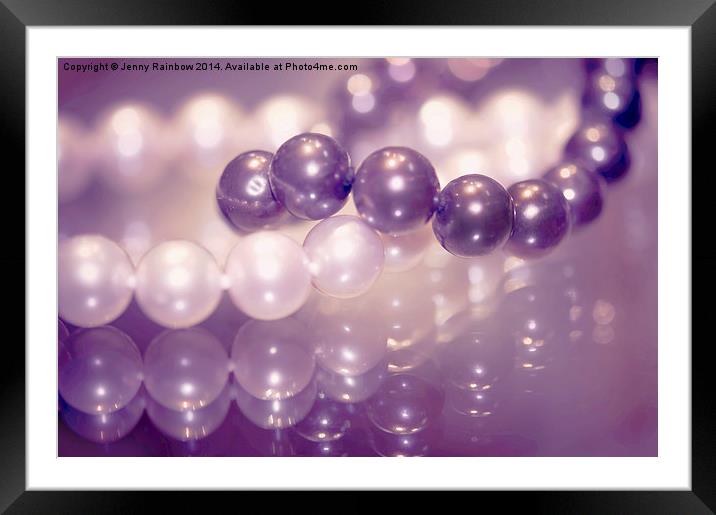  The Soft Glow of Pearls Framed Mounted Print by Jenny Rainbow