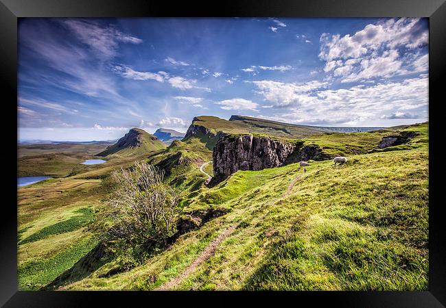The Quiraing on the isle of Skye During the Daytim Framed Print by David Hirst