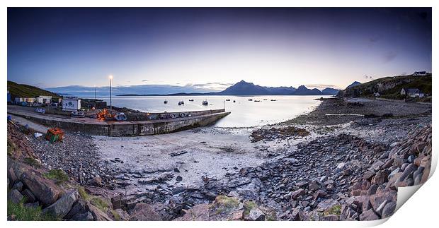  Elgol Harbour At Sunset Print by David Hirst