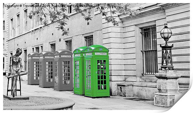 Covent Garden Boxes Print by Trevor Camp