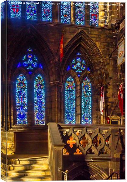  Stained Glass Windows Glasgow Cathedral Canvas Print by Tylie Duff Photo Art