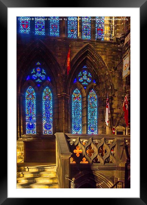 Stained Glass Windows Glasgow Cathedral Framed Mounted Print by Tylie Duff Photo Art