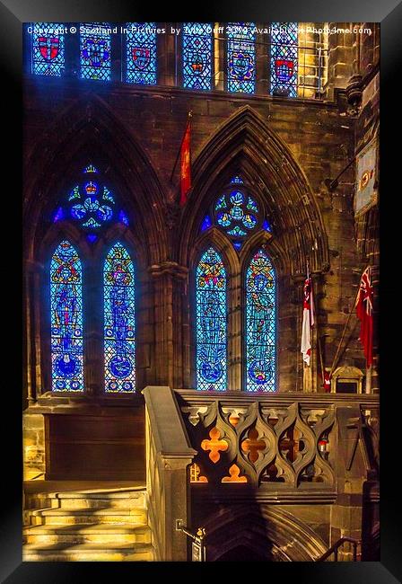  Stained Glass Windows Glasgow Cathedral Framed Print by Tylie Duff Photo Art