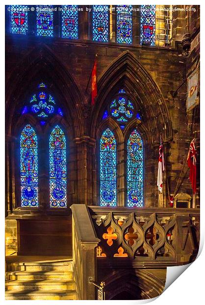  Stained Glass Windows Glasgow Cathedral Print by Tylie Duff Photo Art