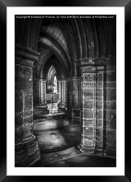  Cloisters at Glasgow Cathedral Scotland Framed Mounted Print by Tylie Duff Photo Art