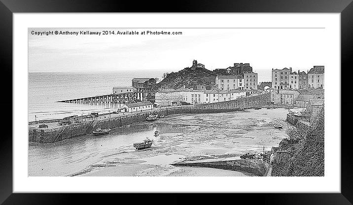  TENBY HARBOUR Framed Mounted Print by Anthony Kellaway