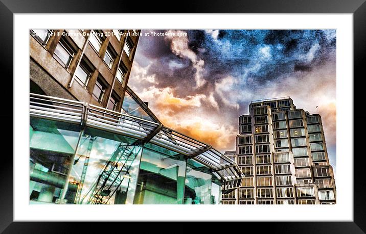  City Shapes Framed Mounted Print by Graham Beerling