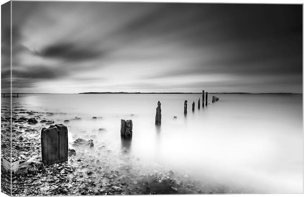  Seasalter in Mono Canvas Print by Ian Hufton