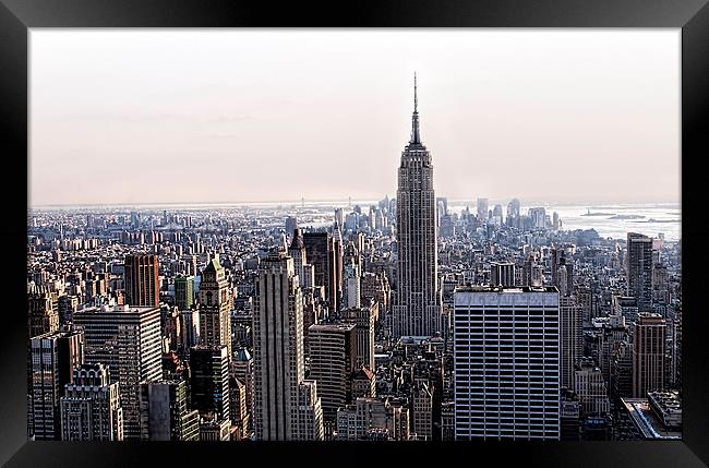 The Empire State Building New York at Sunset Framed Print by Philip Pound